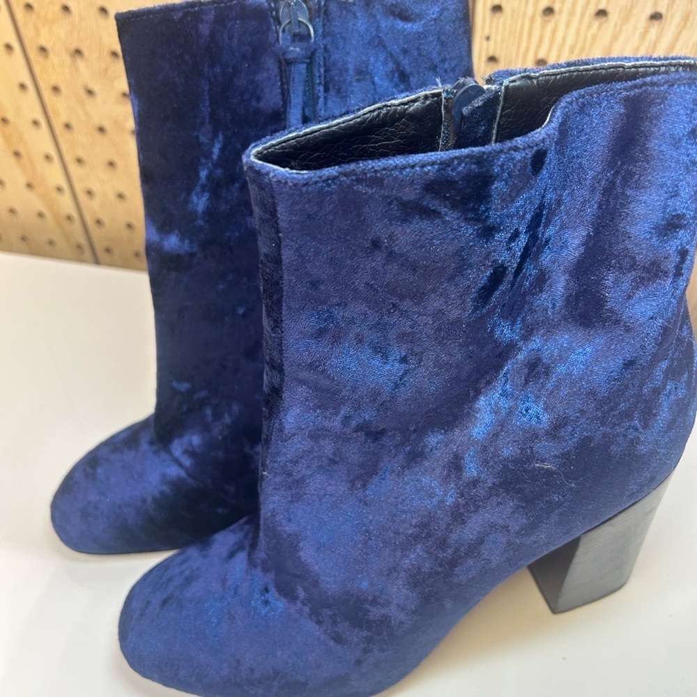 Rebecca Minkoff Blue Velvet Ankle Boots